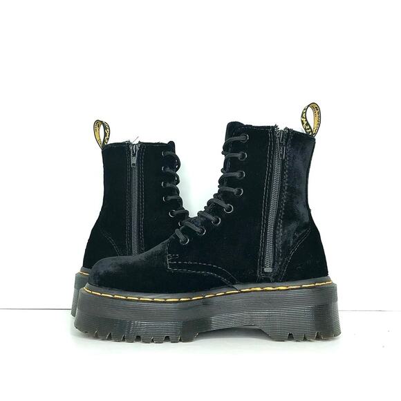 Dr Martens Jadon Ze You Velvet Platform Ankle Boots Women’s 5 Shoes - Picture 5 of 11